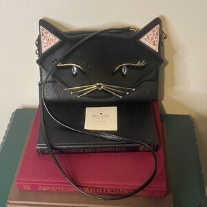 Kate Spade NWOT Jazz Things Up Cat Cali Black Rare Clutch Crossbody Novelty Bag
